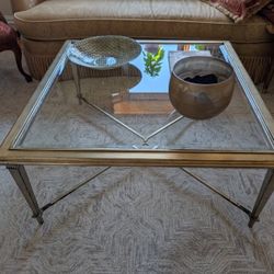 Modern Glass & Metal Coffee Table