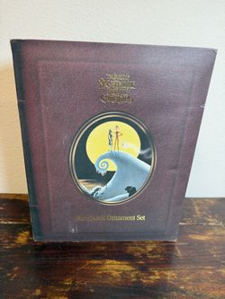 Disney Nightmare Before Christmas Storybook Ornament 7 Piece Set 2004 by Disn...