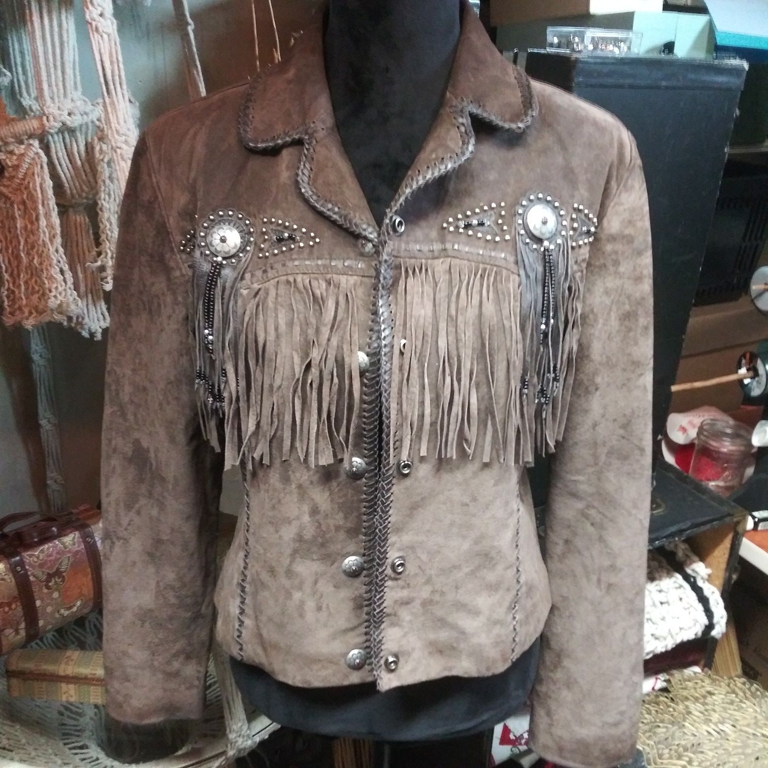 Scully womans fringed jacket
