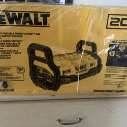 Dewalt new in the box 1000 w portable power station and portable battery charger DCB1800 B