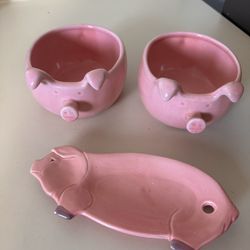 Piggy bowls farmhouse 