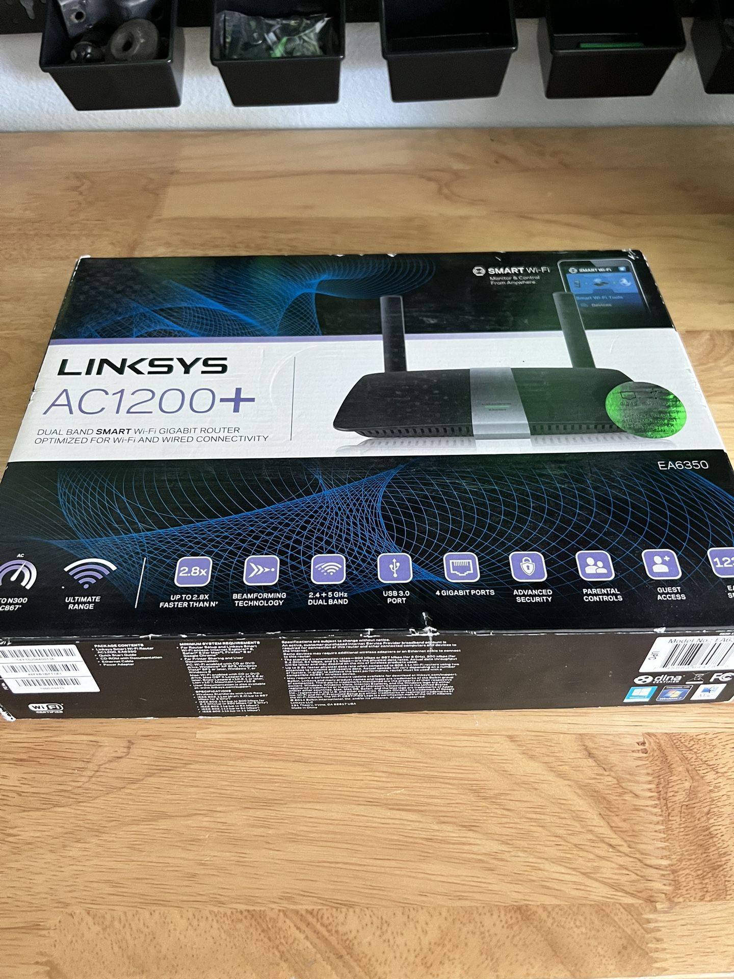 LINKSYS AC1200+ Dual-Band Smart Wi-Fi Gigabit Router USB 3.0