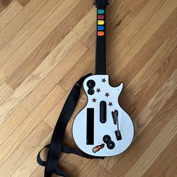 Nintendo Wii Guitar Hero White Gibson Les Paul Guitar - Works great