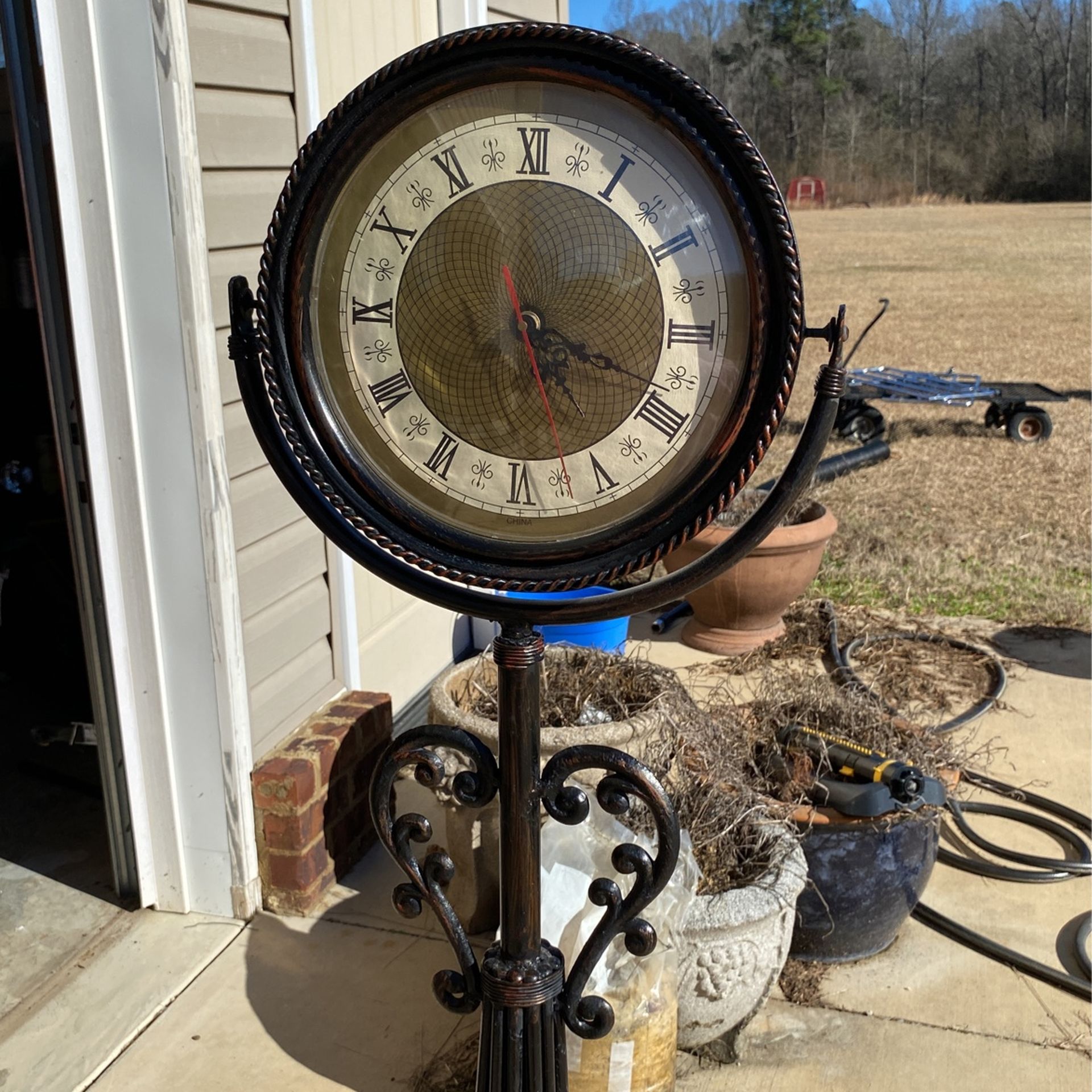 Clock On Stand 