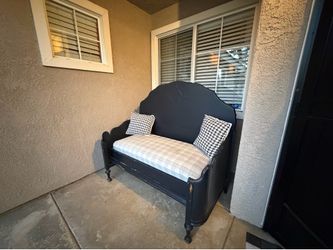 Solid porch bench