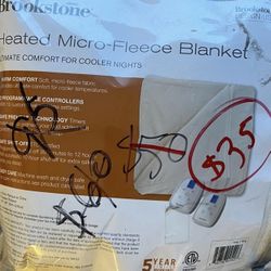 $35, Brooks tone Heated Fleece Blanket 