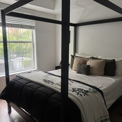 Canopy Queen Size Bed Frame