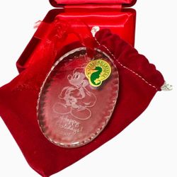 Waterford 2007 Disney: Mickey Mouse Crystal Christmas Ornament - Disneyana LE