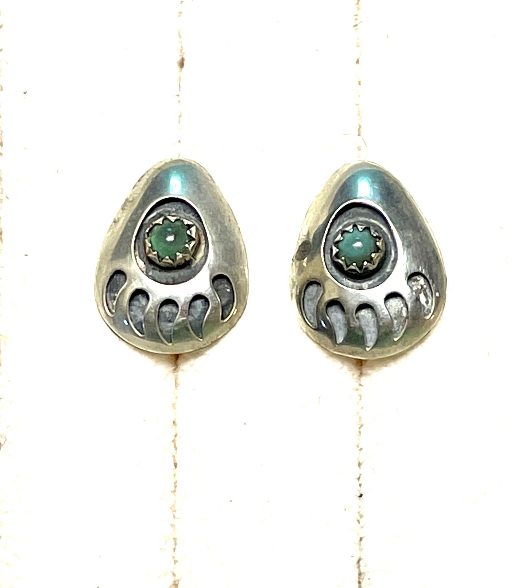 Estate.925 Bear Claw Earrings