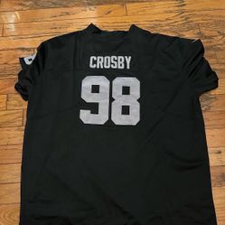 5XL Adult Max Crosby #98 Or Jeanty #2 Los Vegas Raiders Jersey XXXXXL