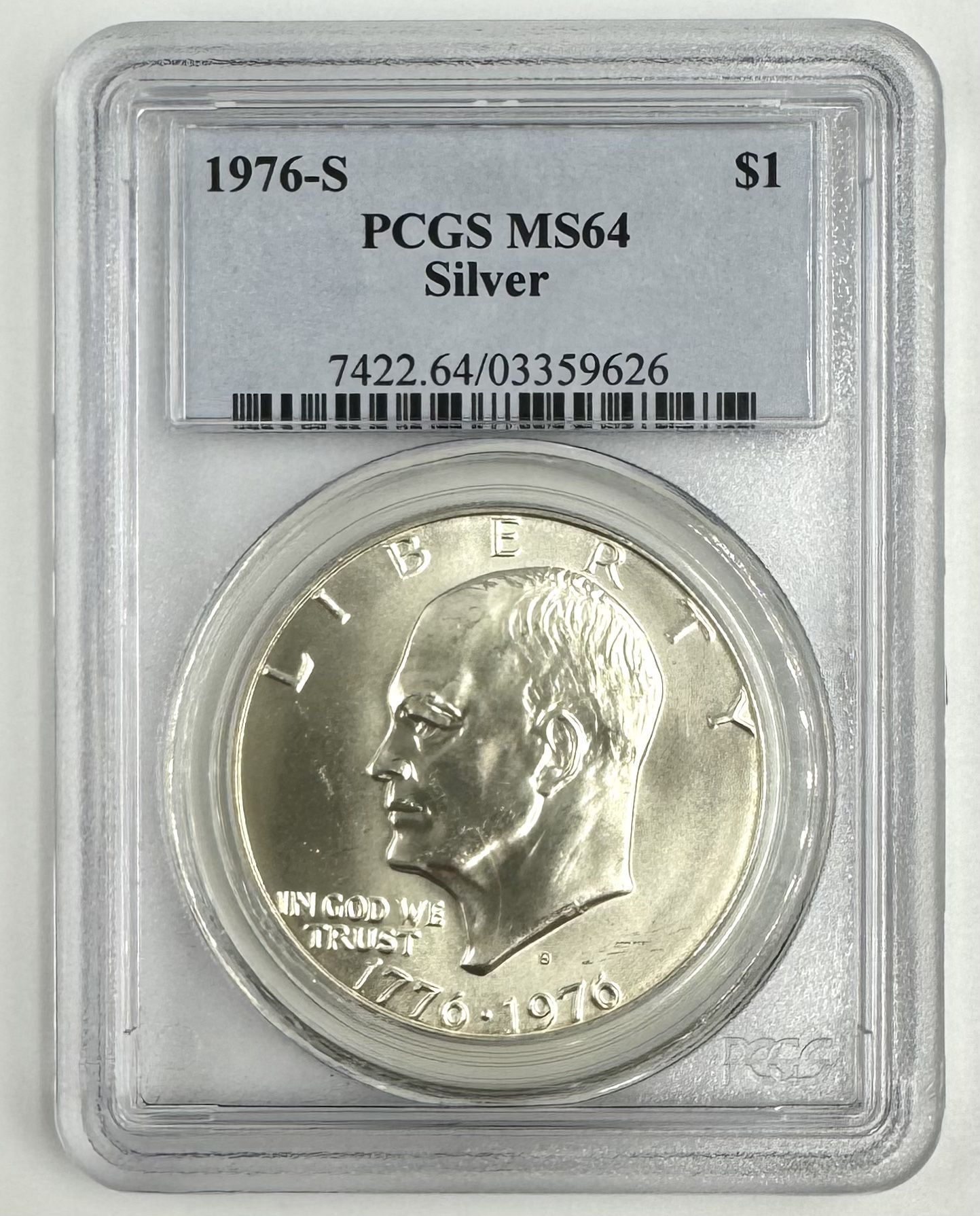 1976-S Silver Eisenhower PCGS MS64 Silver Dollar 
