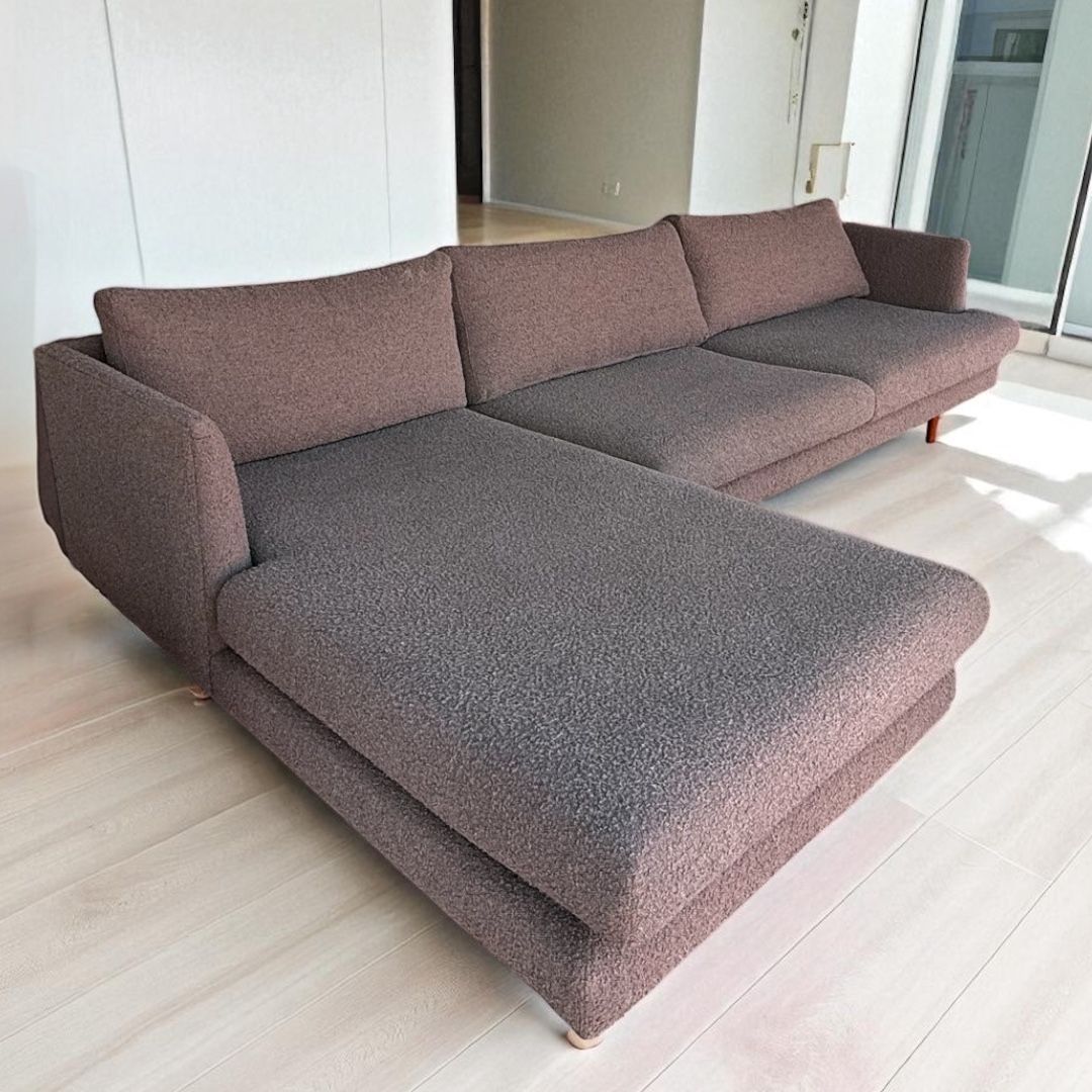 Couch Deep Seat BouclΓ© Sectional