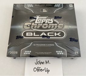 2026 Topps Chrome Black Baseball Hobby Box MLB NEW/SEALED