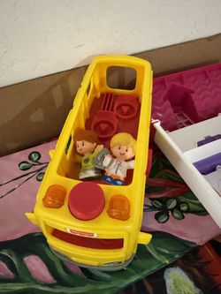 Toy School Bus & House $10, Red Power Car $50