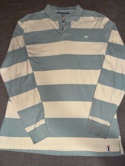 Aéropostale Long Sleeve Striped Rugby Polo