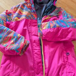 Like New PWDR ROOM Ski/Snowboard 3-in-1 Jacket Big Girls Size L 