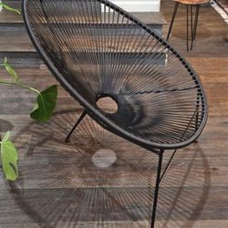 Black Modern Indoor Outdoir Accent Chair