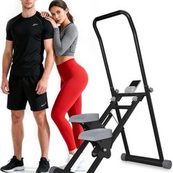 stairmaster Machine for Home - Stair Climber Stepper for Home Gym Exercise, Compact Folding Stair Stepper, Adjustable Handlebar/Pedal, Knee-Friendly F