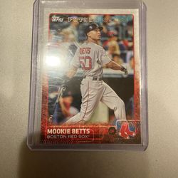 Mookie Betts 2015 Topps Baseball Future Stars Card Boston Red Sox #389