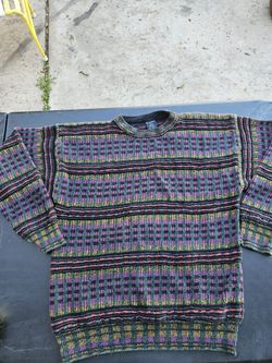 Generra Y2K Geometric Crewneck Sweater 
