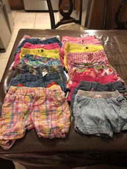 16 pairs of shorts for one price kids size 5