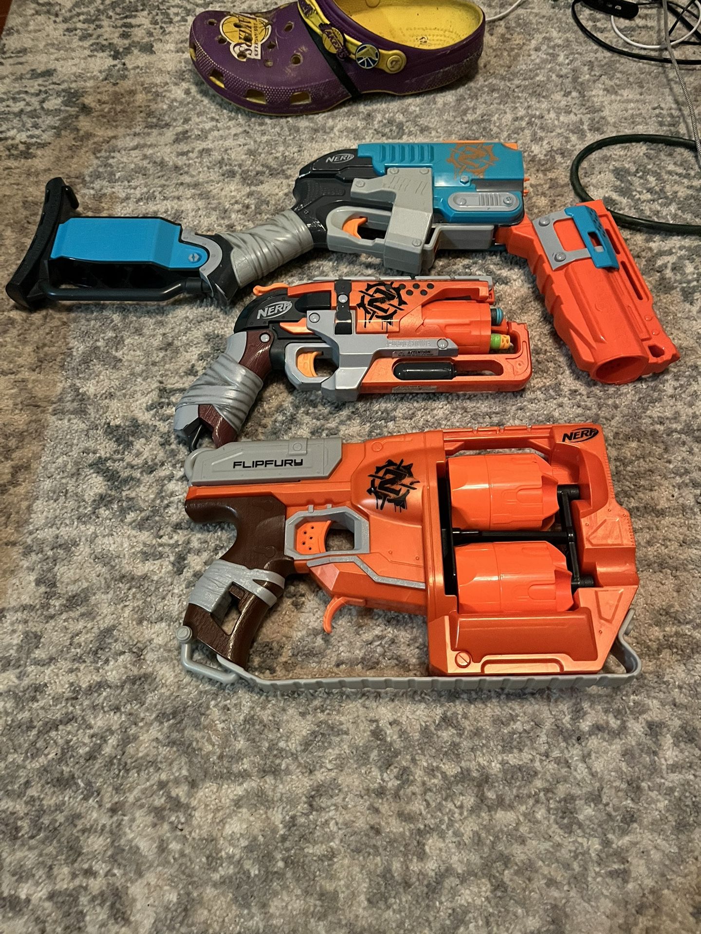 Three Different Nerf Zombie Gun
