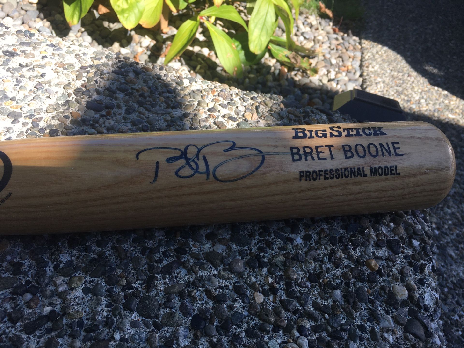 Autographed Bret Boone bat