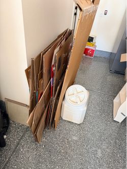 Giant stack of moving boxes still in great shape.