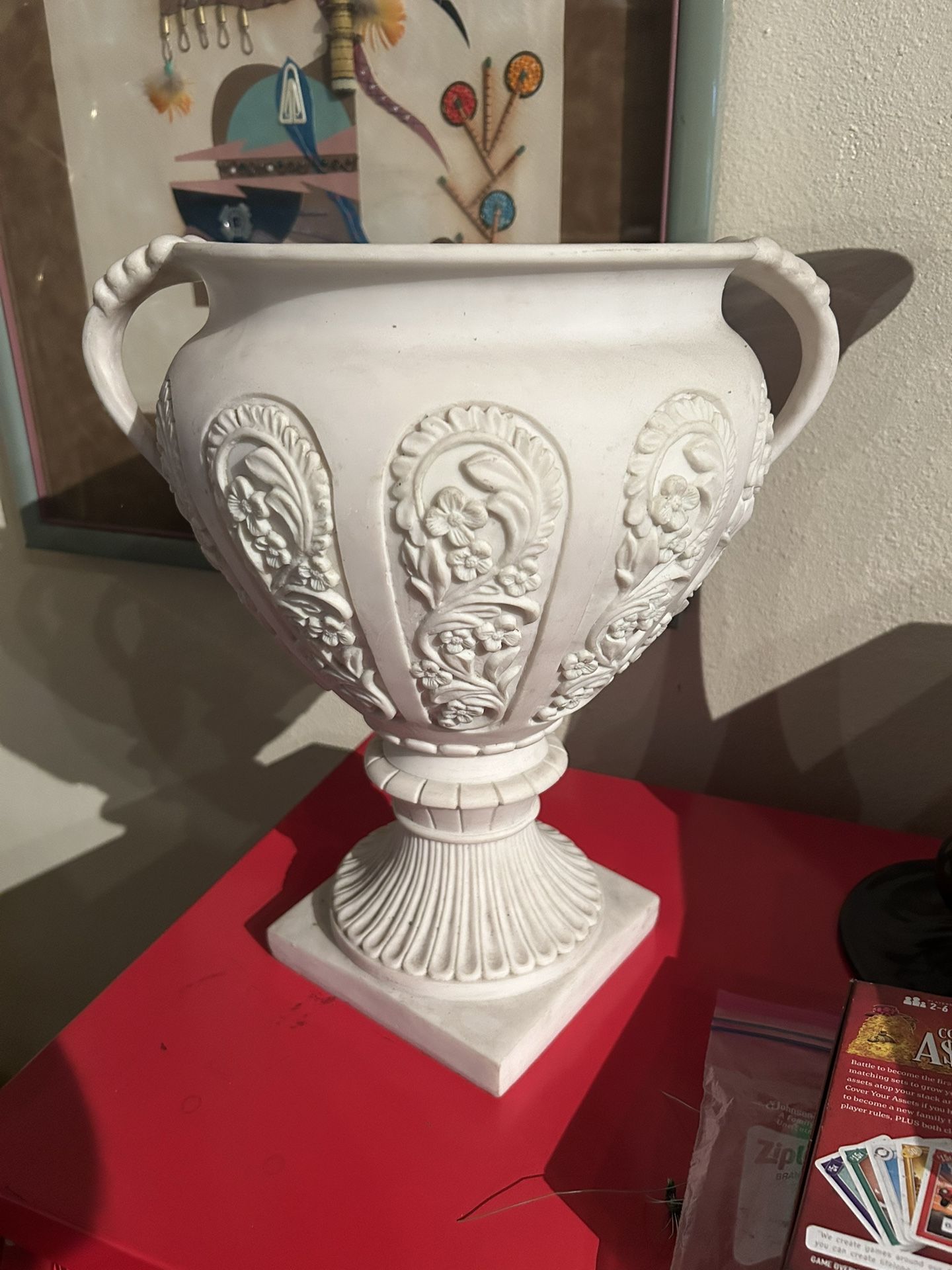 Vintage Antique Grecian Roman Alabaster Vase