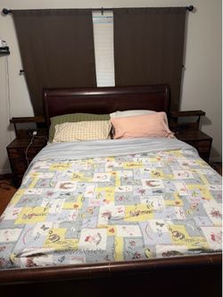 Queen Bed frame and night tables