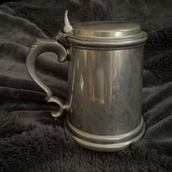 Vintage Pewter Beer Tankard