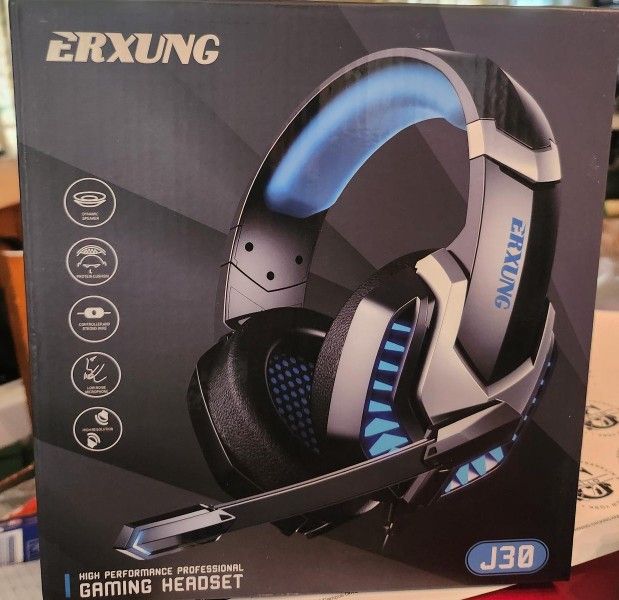 Gaming Headset ERXUNG J30 🎧 (BLUE)