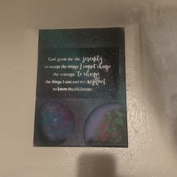 Outta This World Painting With Serenity Prayer 