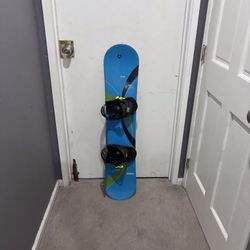Snowboard with Bindings - Size 110cm