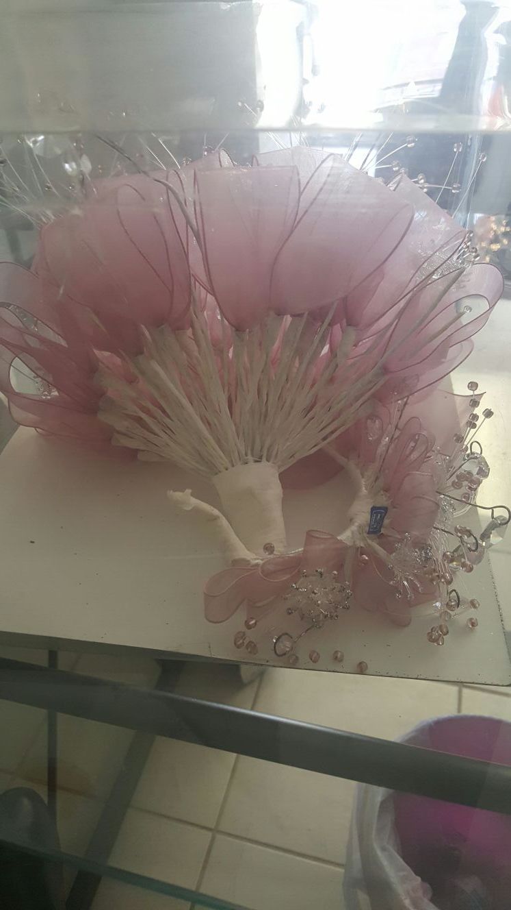 Ramo y tocado para quinceanera new