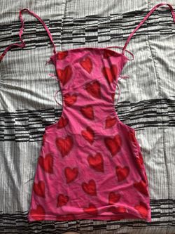 Heart Print Mini Dress