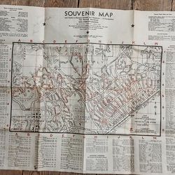 Souvenir Map And Guide To Starland Estates And Mansions....A Fascinating Trip Through Movieland 