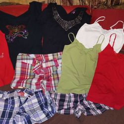 Nice Blouses And Shorts $5 Each  Med To Large