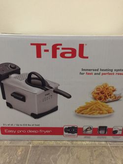 T-fal FR1014 Easy Pro Enamel Immersion Deep Fryer 3-Liters of Oil