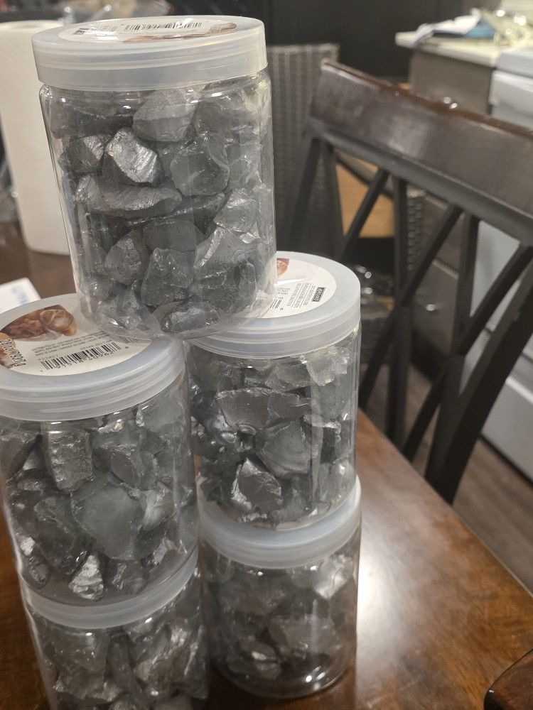 5 For $20. Decorative Filler Rocks ( Gray/Silver) 