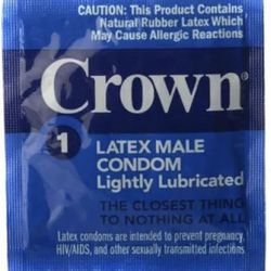 Okamoto Crown Thin Latex Condoms 50ct  -Expiration Date 2028