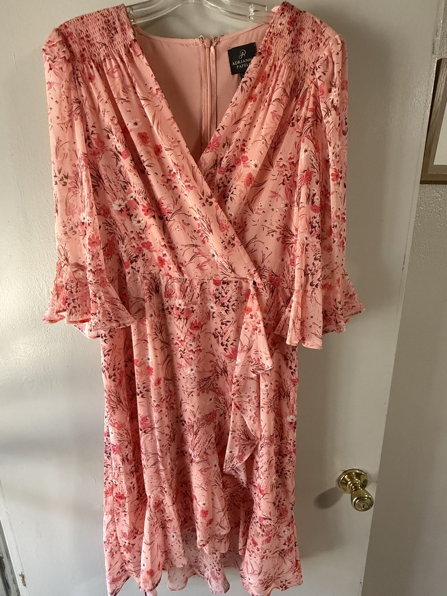 Adriana Papell Floral Pink Dress