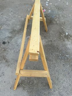 Wooden Saw Cutting Horses