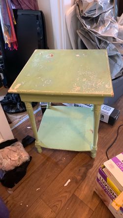 Vintage green side table