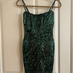 Green Sequins Dress