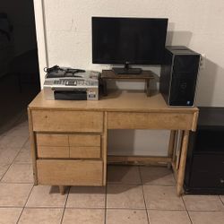Computer Desk And Printer