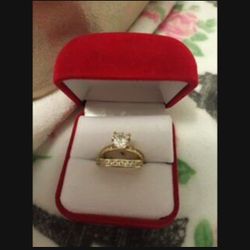 New Ring Set Gold Plated Over Stainless Steel $25 