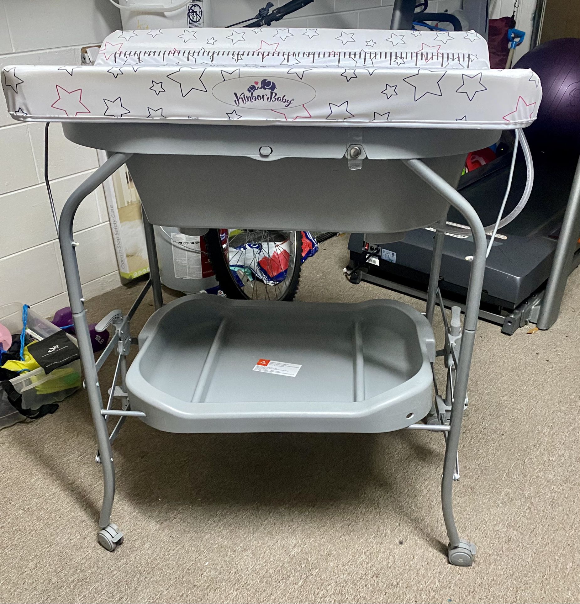 2 In 1 Baby Diaper Station With Bath Tub Unit 