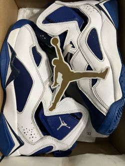 Jordan True Flight BG Boys Mid Top Sneakers White/Blue US 4.5Y
