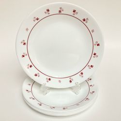 Set of (5) 1980s Corning Corelle ‘Burgundy’ Bread Plates